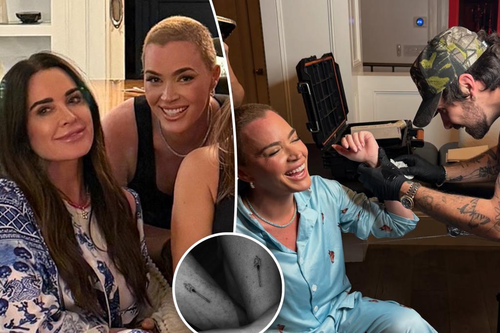 Teddi Mellencamp gets matching tattoos with Kyle Richards and friends amid cancer battle
