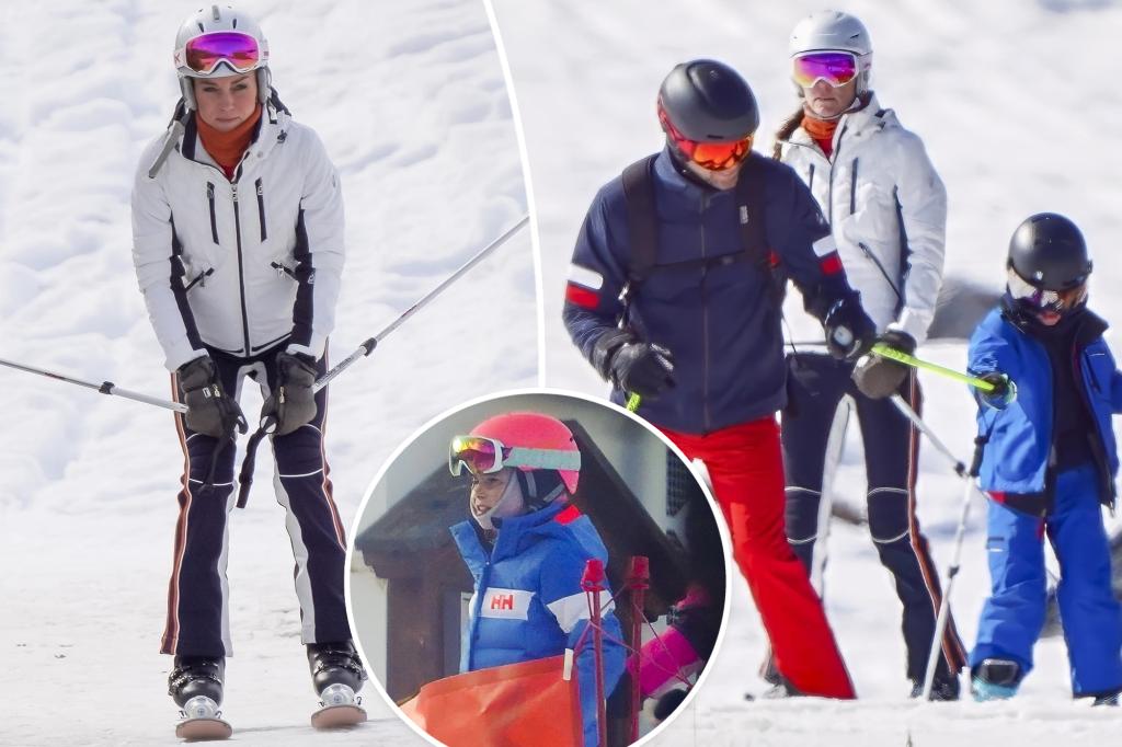 Prince William, Kate Middleton and kids hit the slopes on fun family ski vacation in the French Alps