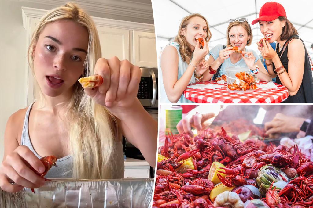 Livvy Dunne sparks viral debate over proper way to eat crawfish