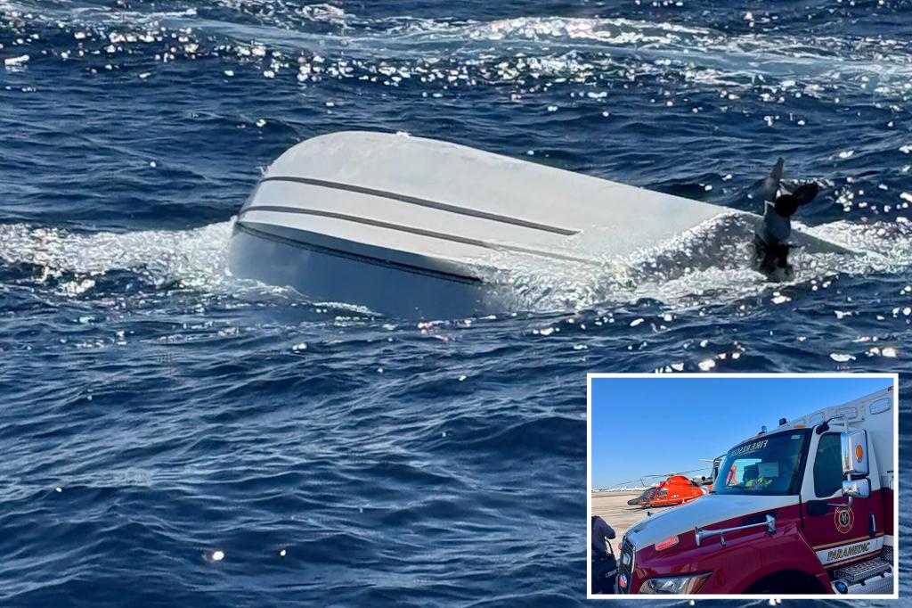 Coast Guard rescues 4 passengers from capsized boat off Florida coast; 1 dead, 5 still missing