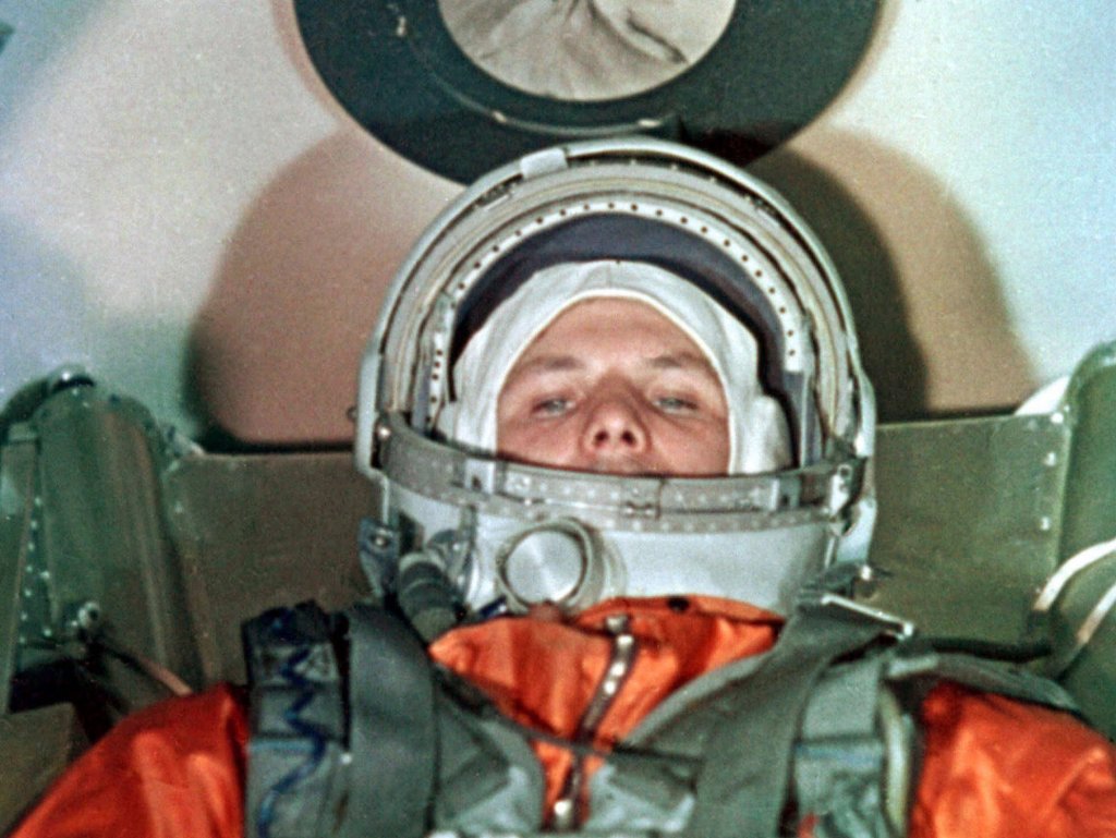 April 12, Yuri Gagarin becomes first human in space