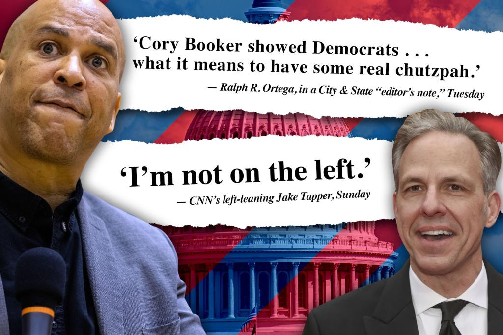 CNN’s Jake Tapper denies his blatant bias, lefty editor praises Sen. Cory Booker’s showboating and more