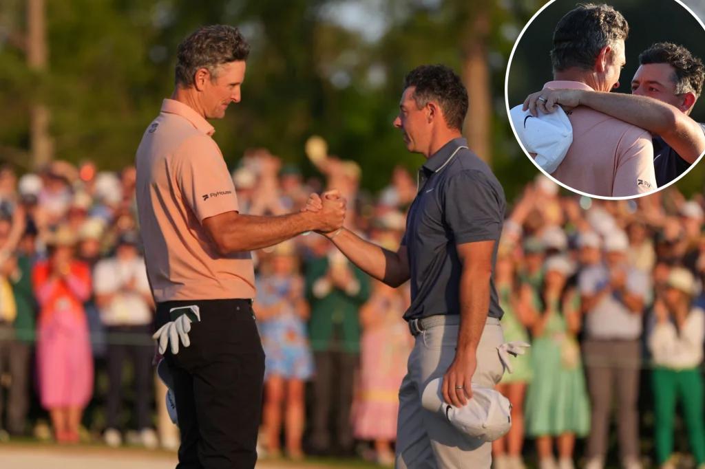 What Justin Rose told Rory McIlroy moments after his Masters playoff heartbreak