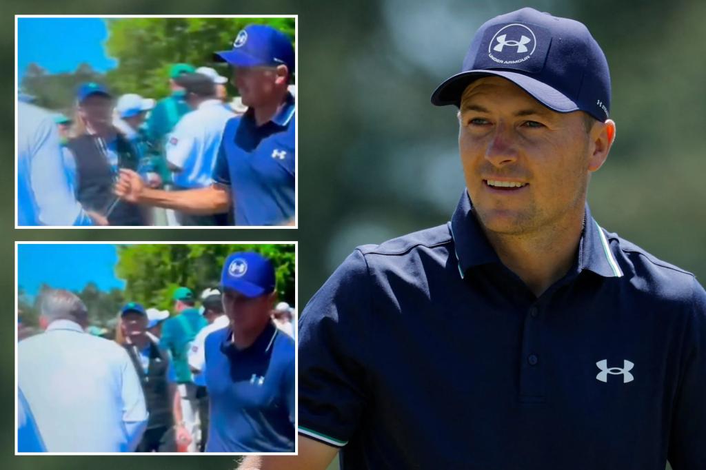 Jordan Spieth’s club collides with patron in viral Masters moment