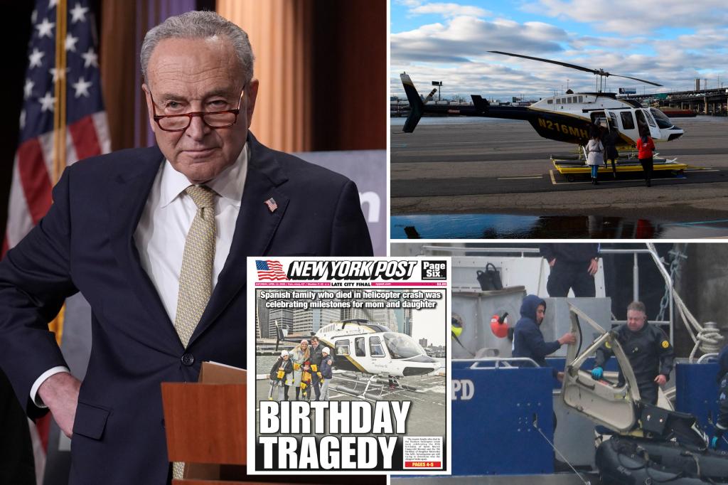 Schumer calls for FAA to revoke license for helicopter company in crash that killed 6
