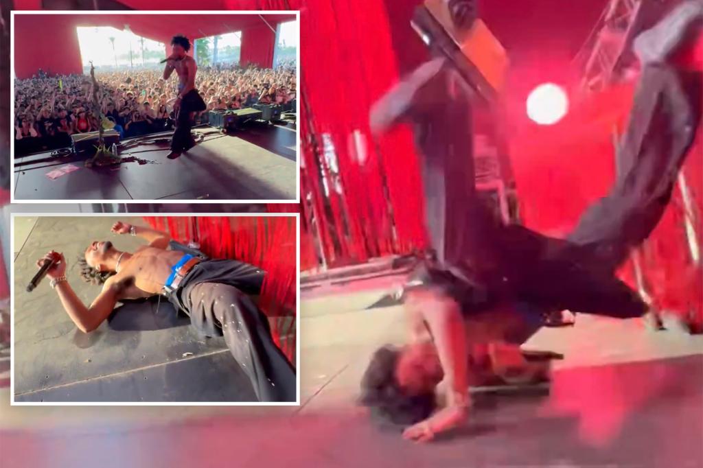 Coachella singer’s backflip fail ends in faceplant in front of massive crowd
